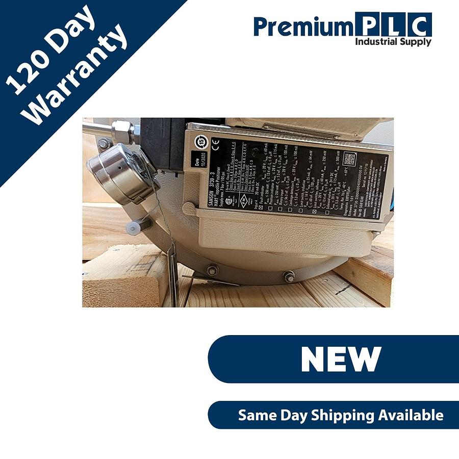 Used NEW SAMSON 3277 ACTUATOR 100015210 W/ 3730-3 HART POSITIONER & 0791-66410