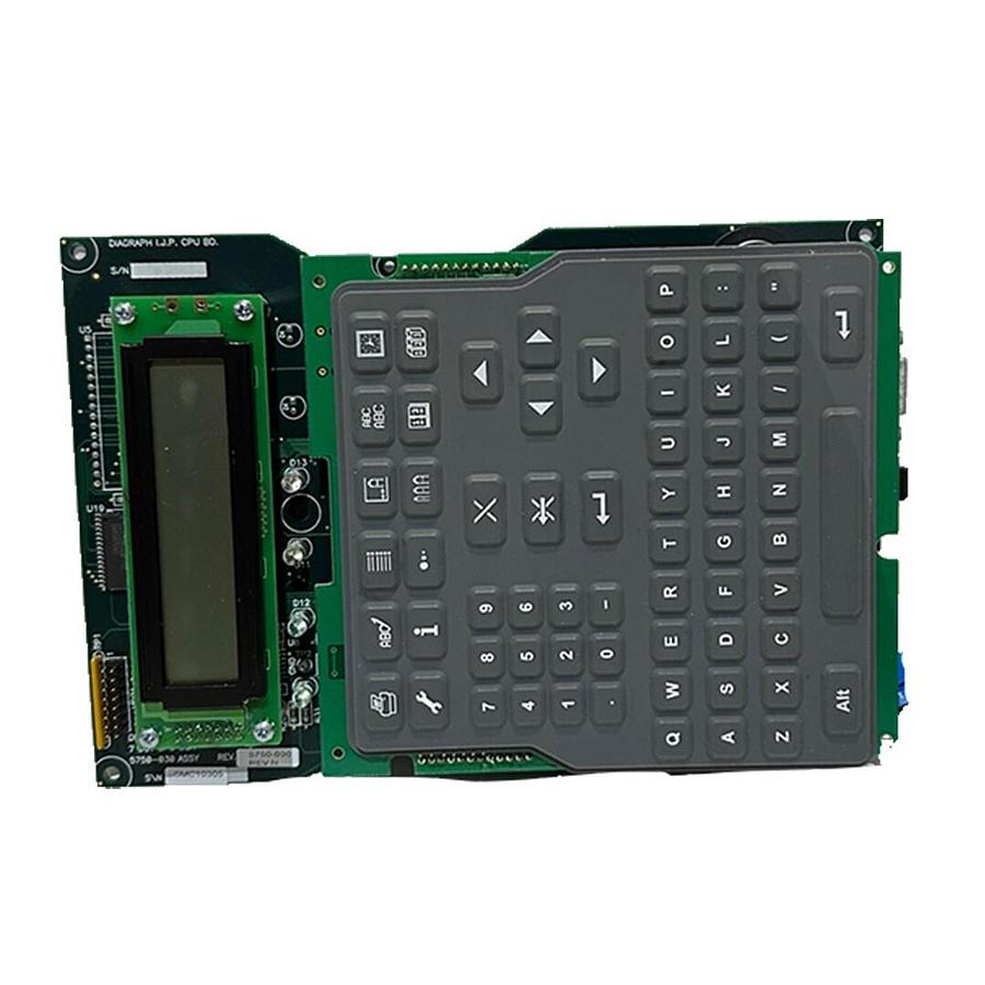 Used NEW DIAGRAPH 5750-030 / 5750030 7-DOT CPU CCA REV. N W/ KEYPAD AND DISPLAY