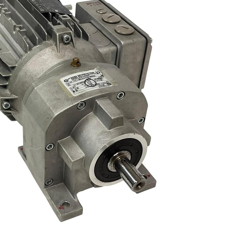 Used NORD Gearmotor SK 172.1-90LH/4 CUS BRE20 HL 2 HP 339 RPM 230/460V Inverter Duty