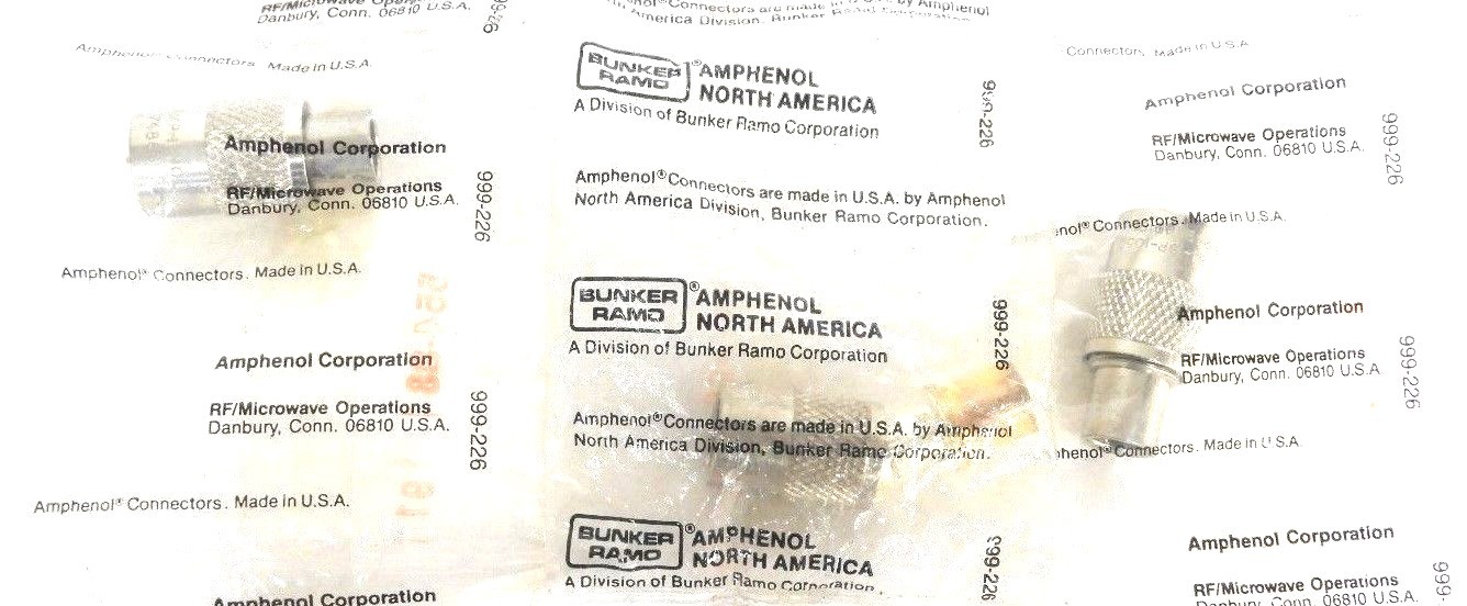 LOT OF 3 NEW AMPHENOL 999-226 CONNECTOR ASSEMBLIES 999226, 554-88