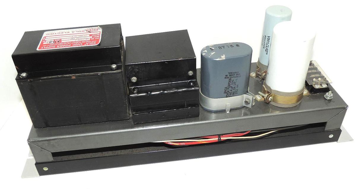 Used SOLA 28-2125-1 CVDC POWER SUPPLY 2821251, INPUT: 100-130 VAC