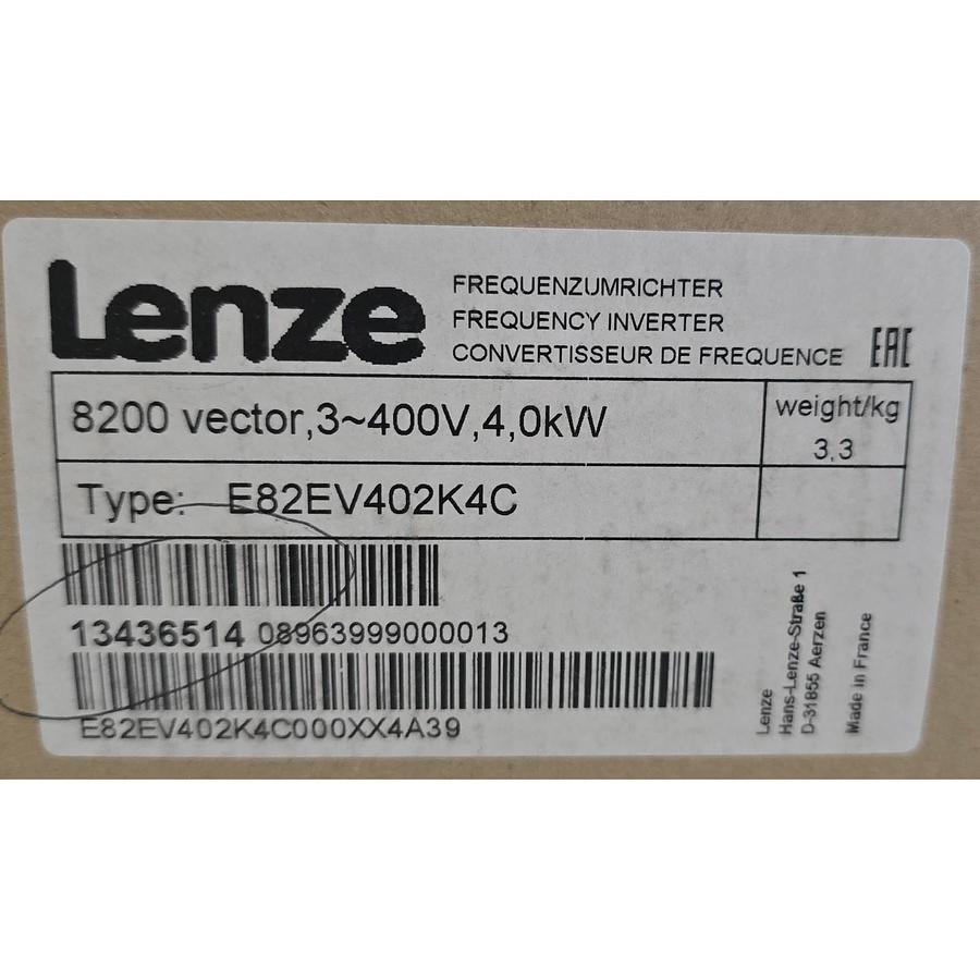 LENZE E82EV402_4C / E82EV402K4C VER. 4A39 8200 VECTOR INVERTER 4kW 13436514 NSMP