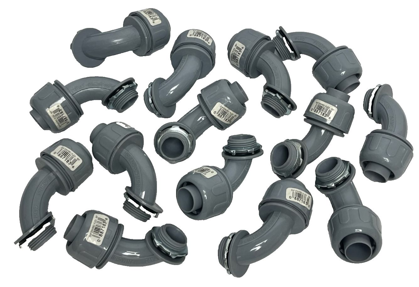 Used Lot of 14 Topaz P492B 3/4" 90 Deg. EnviroFlex Non-Metallic Liquidtight Connector
