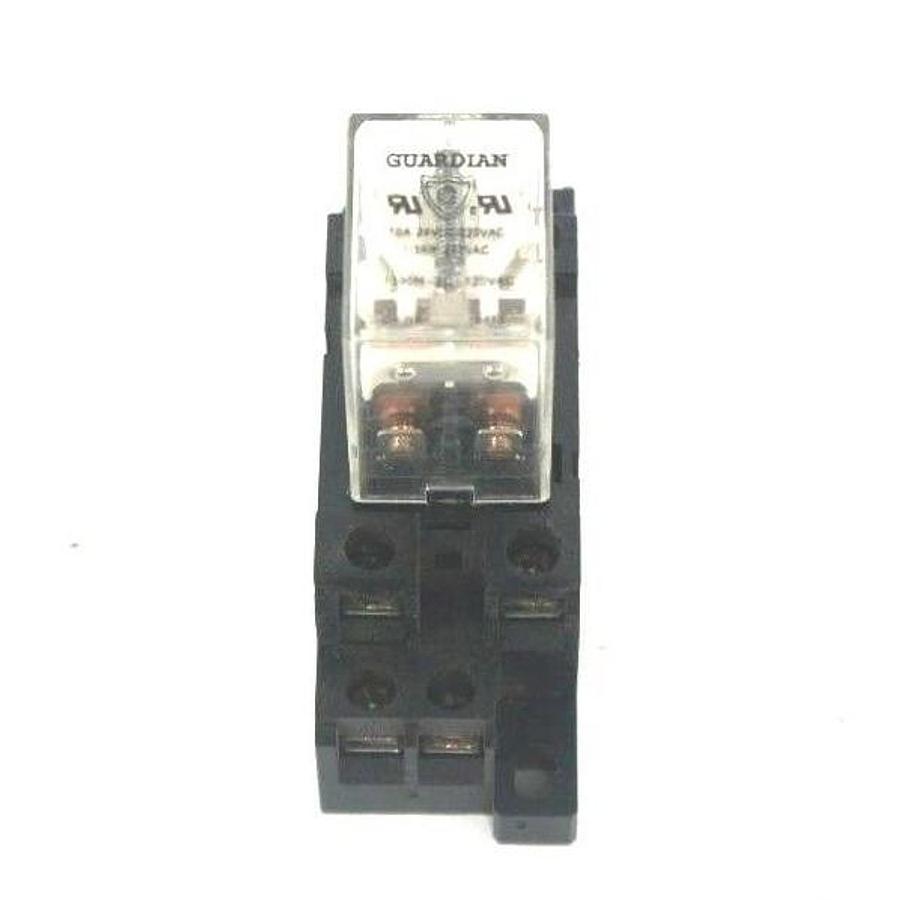 Used OMRON PTF08A-E SOCKET RELAY BASE WITH GUARDIAN 1390H-2C