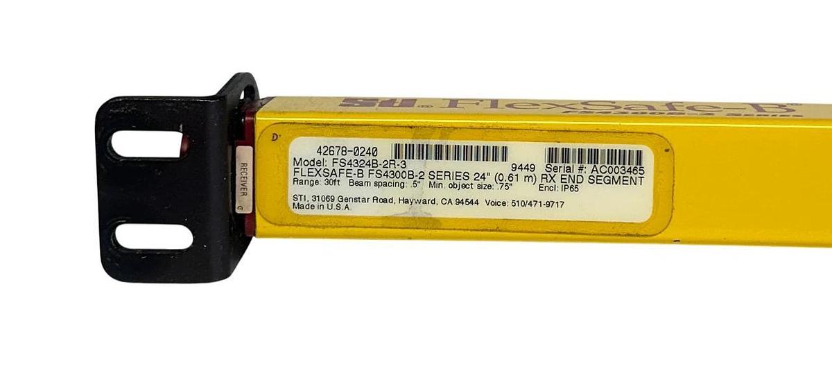 Used STI 42678-0240 / FS4324B-2R-3 FlexSafe-B FS4300B-2 Series RECEIVER 24'' USNP