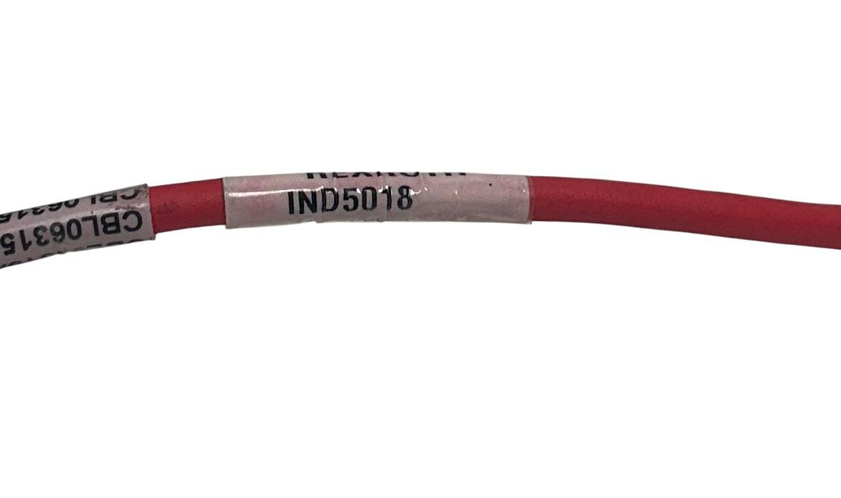 Used REXROTH IND5018/001,0 / IND5018 / R985005792 SERVO MOTOR CABLE 1M RED QTY USNP
