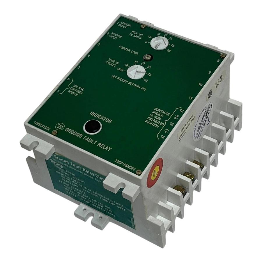 Refurbished Westinghouse 1293C47G02 Ground Fault Relay 120VAC Professionally Repaired