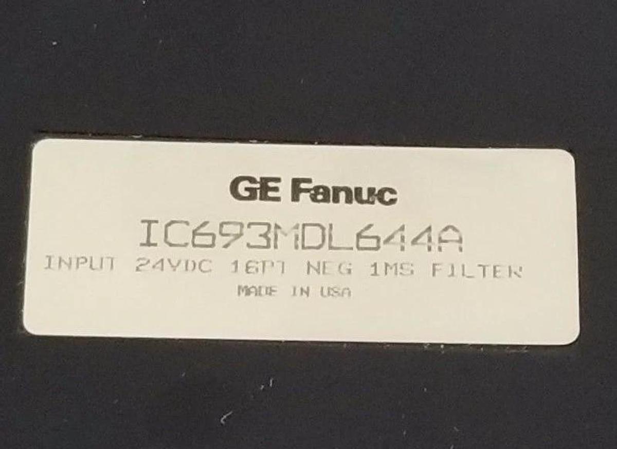 Used GE FANUC IC693MDL644A INPUT 24VDC 16PT NEG 1MS FILTER