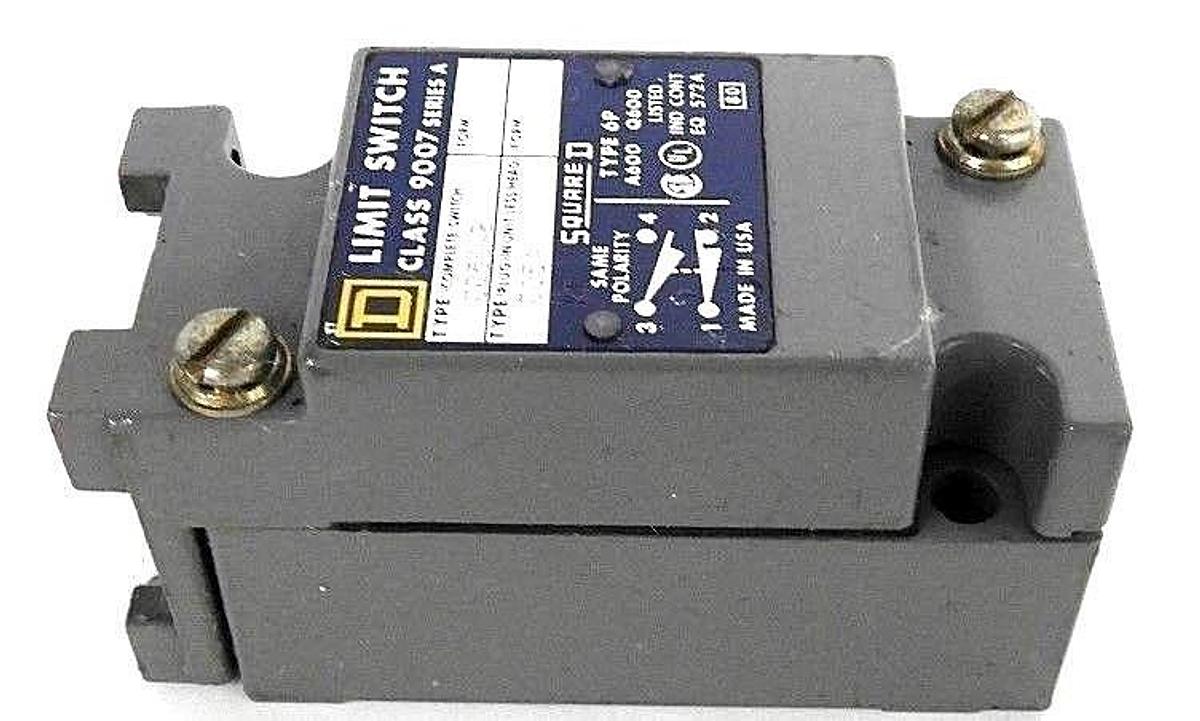 Used SQUARE D 9007-C054 LIMIT SWITCH 9007-C054A2 SER. A (PLUG-IN UNIT LESS HEAD)