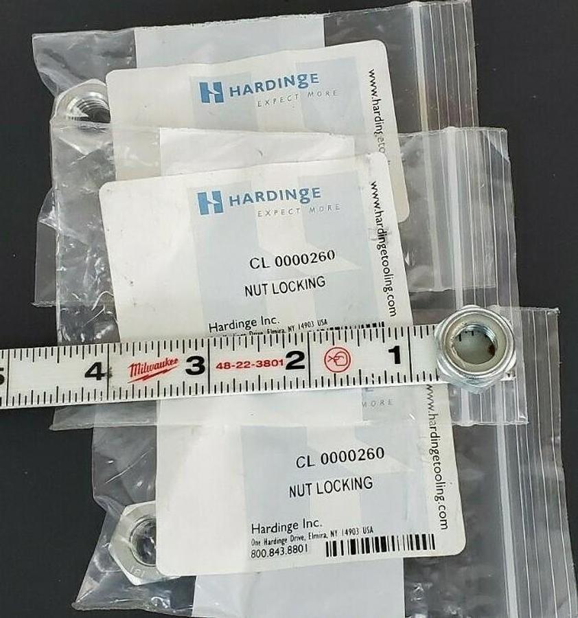 Used LOT OF 3 NEW HARDINGE CL 0000260 LOCKING NUTS