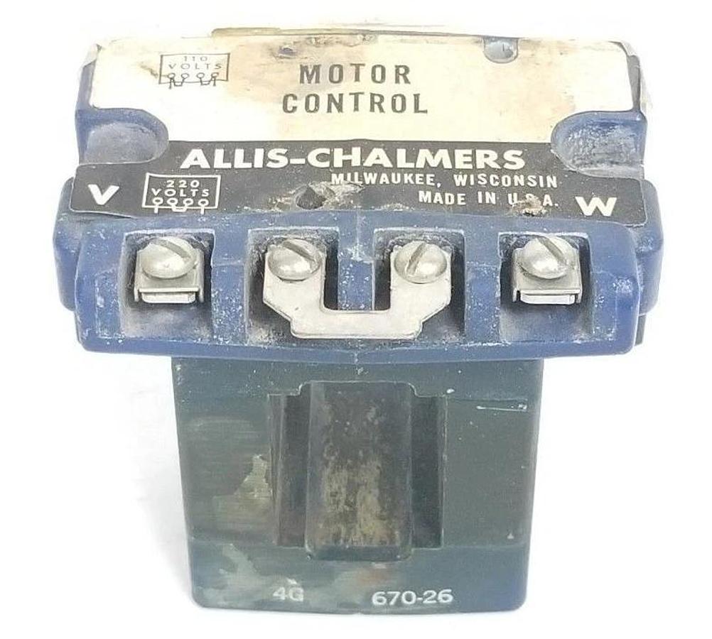 Used ALLIS-CHALMERS D71221-1 MOTOR CONTROL COIL 110/208-220V, 60-50CY, D712211