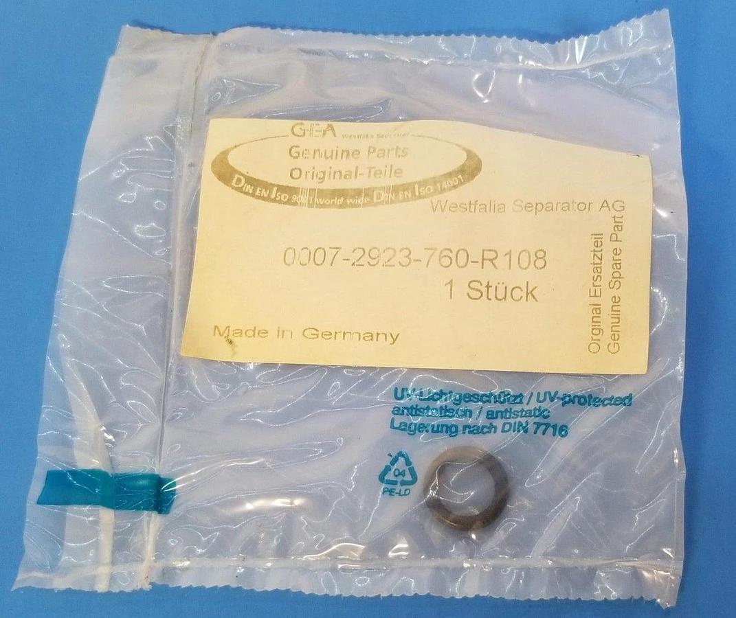 Used NEW GEA WESTFALIA SEPARATOR AG 0007-2923-760-R108 O-RING