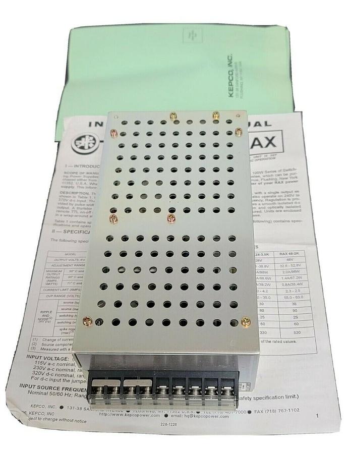 NIB KEPCO RAX15-6.6K POWER SUPPLY RAX1566K
