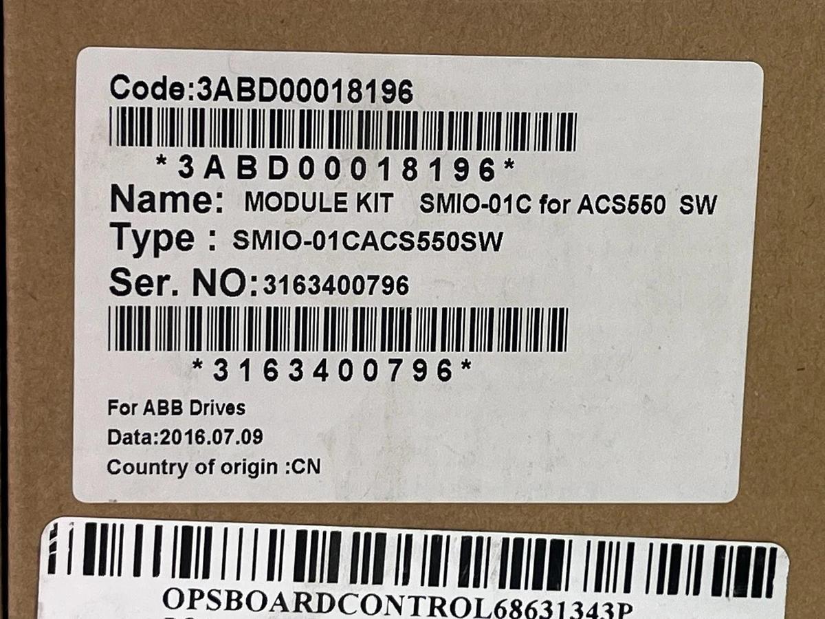 New ABB ACS550 SMIO-01C Control Board - 3ABD00018196 - Inverter Motherboard