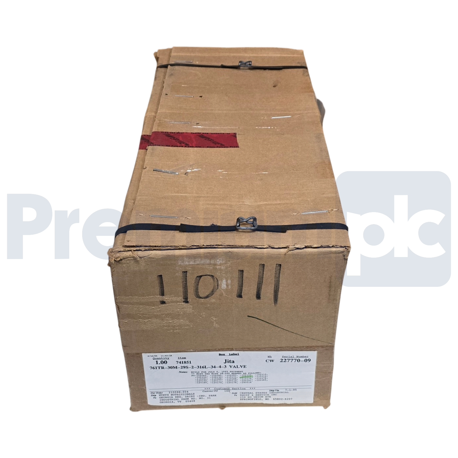 Used Alfa Laval Tri-Clover 761TR 2" SS Air Seat Valve 761TR-30M-29S-2-316L-34-4-3 NEW