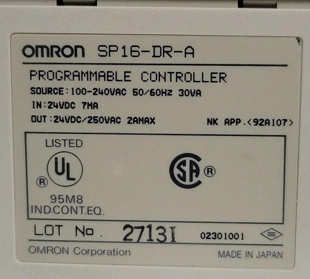 NEW OMRON SP16-DR-A SYMAC MINI LOGIC CONTROLLER SP16DRA