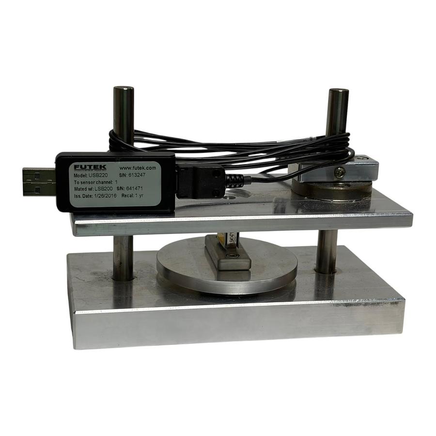 Used FUTEK LSB200 50 lb S-Beam Load Cell USB220 Digital Conditioner Kit