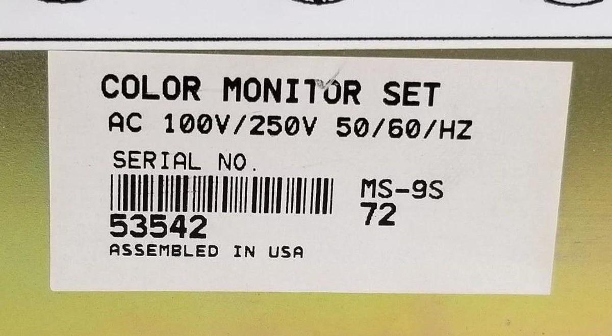 Used XCEL XLT10012A22 COLOR MONITOR SET AC 100V/250V, 50/60HZ