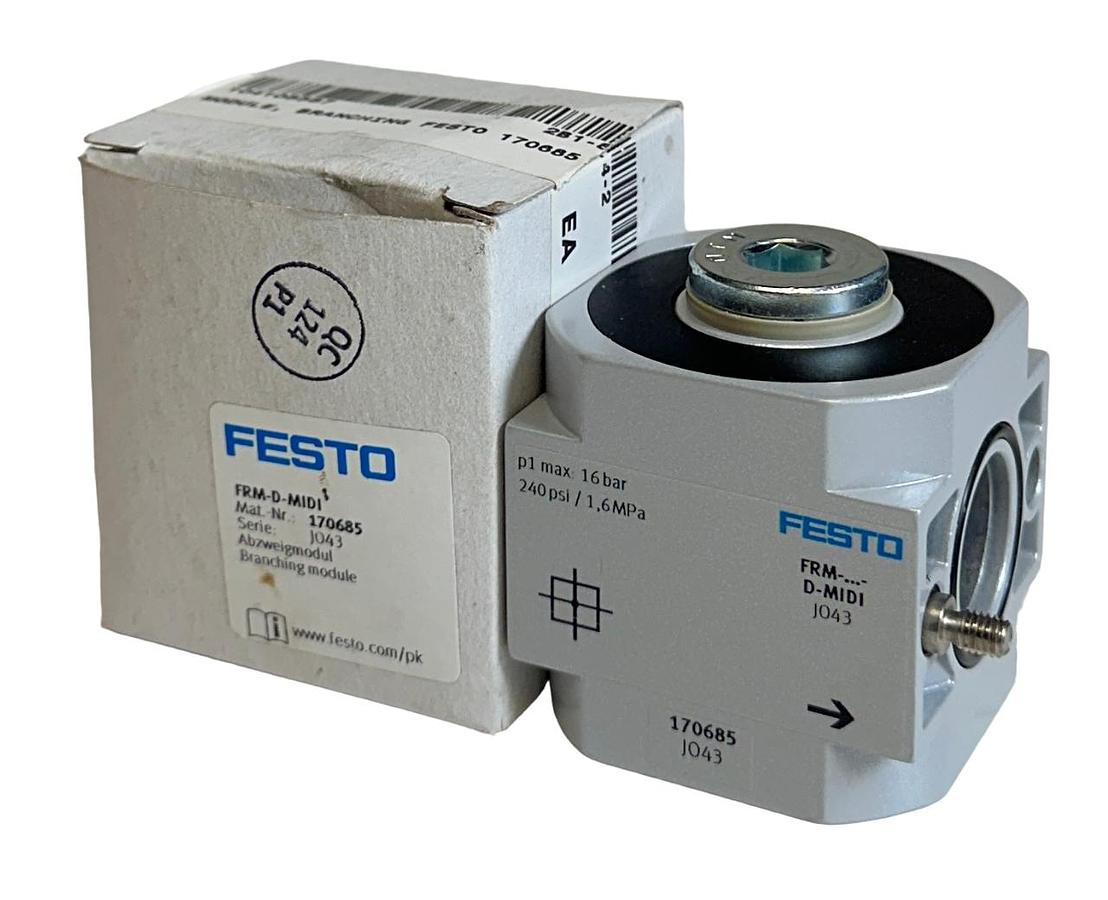 Used NEW FESTO FRM-D-MIDI / 170685 BRANCHING MODULE FRM SERIES 0-16BAR NSMP