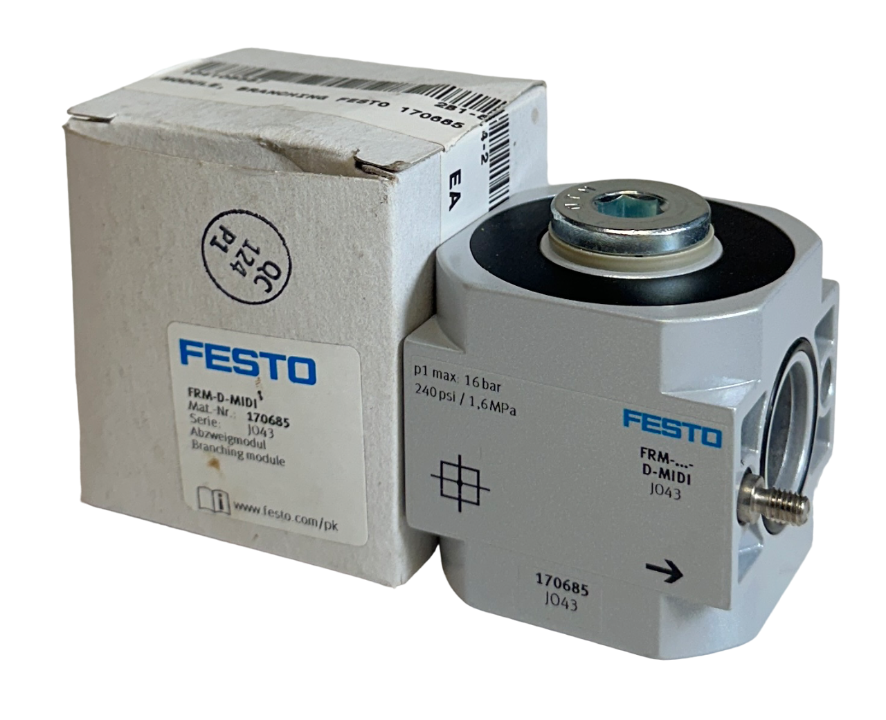 Used NEW FESTO FRM-D-MIDI / 170685 BRANCHING MODULE FRM SERIES 0-16BAR NSMP