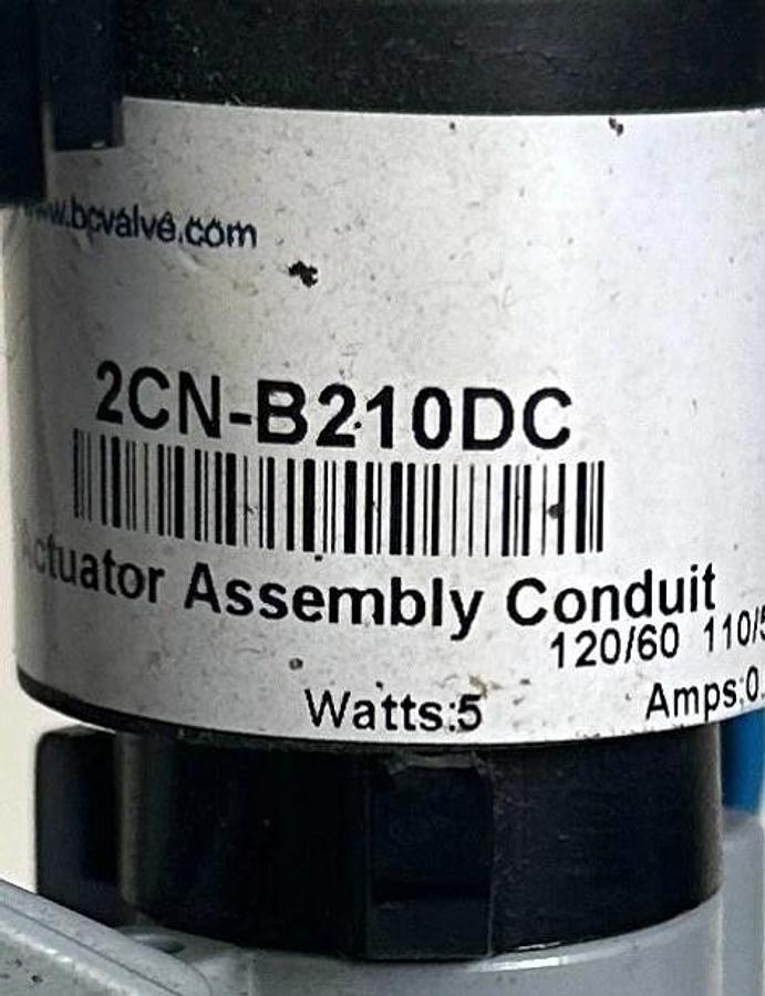NEW B/C VALVE 2CN-B210DC / 2CNB210DC ACTUATOR ASSEMBLY CONDUIT 110/120VAC 5W