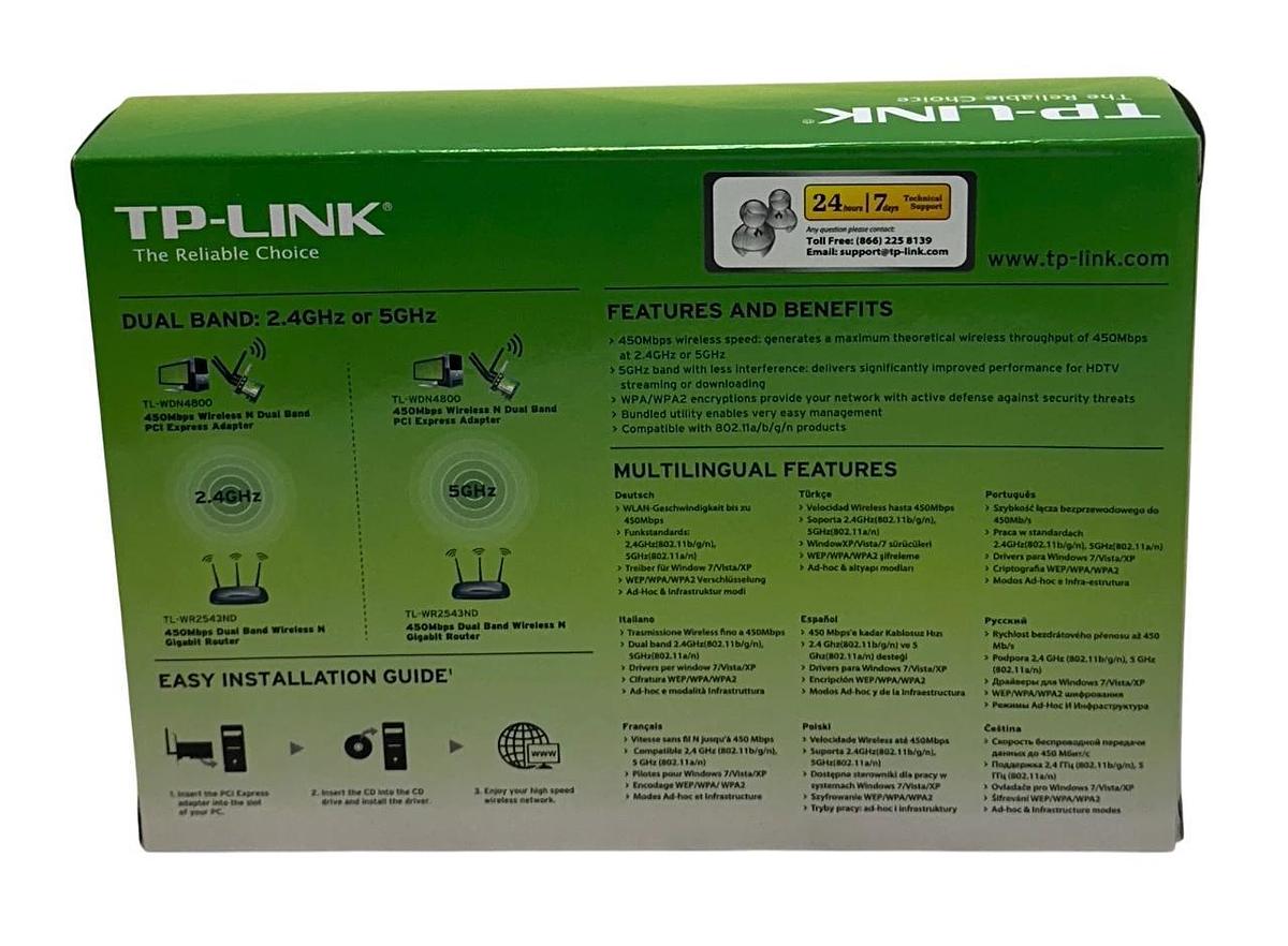 Used TP-LINK TL-WDN4800 / TLWDN4800 450Mbps WIRELESS PCI ADAPTER 0152502074 NSMP