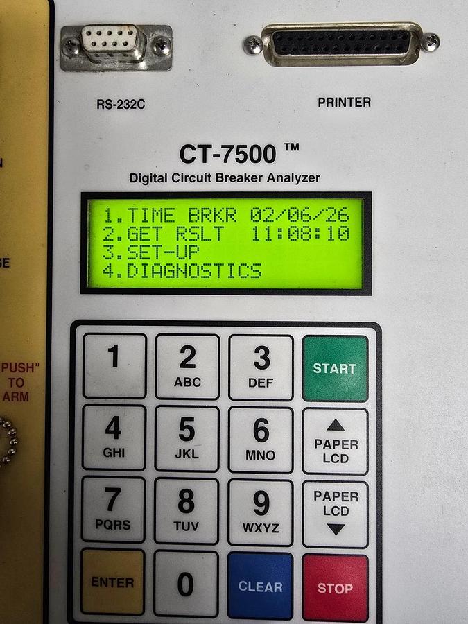 Refurbished Vanguard Instruments CT-7500 Digital Circuit Breaker Analyzer EHV 12-Ch REPAIRED