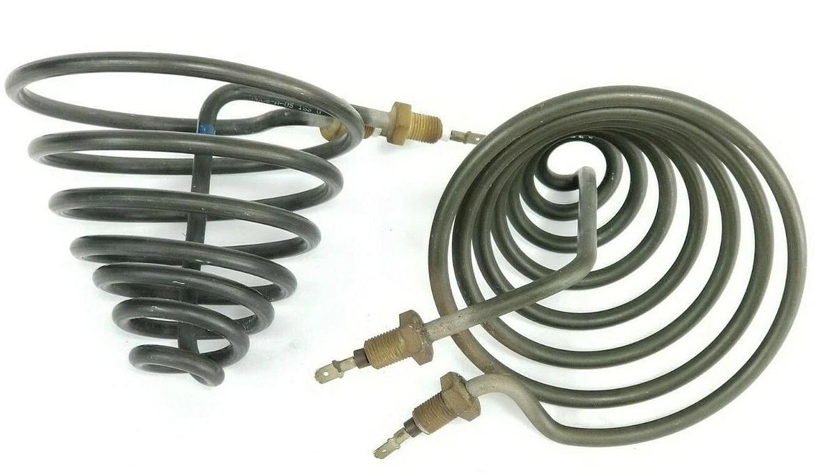 Used LOT OF 2 GENERIC 220008-A-05 ISS G CONE HEATER ELEMENTS 1200W 440V 1/98 97493/1