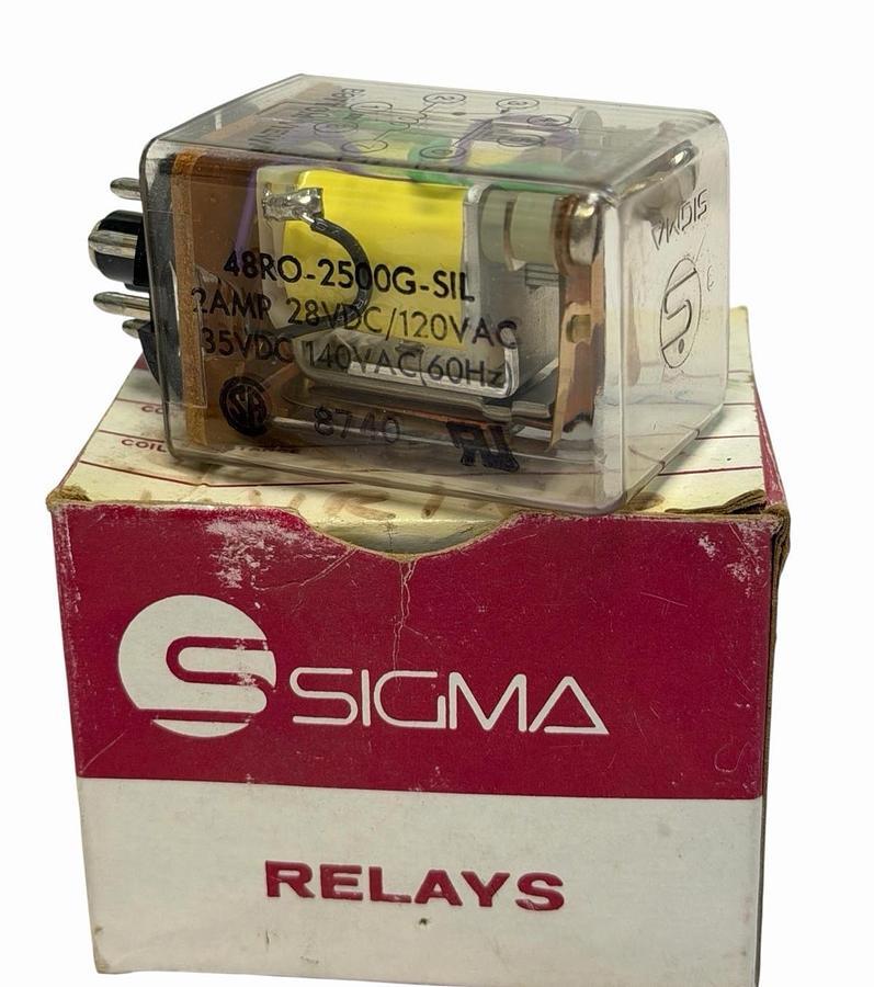 NIB SIGMA 48R0-2500G-SIL RELAY 2AMP 24VDC/120VAC 48R02500GSIL