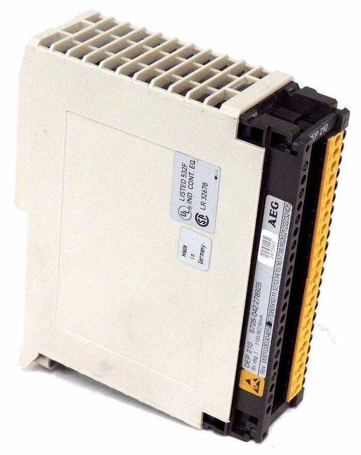 Used AEG MODICON MODEL DEP 210 INPUT MODULE 8 POINT 115VAC 6728-042.278925 REV 6