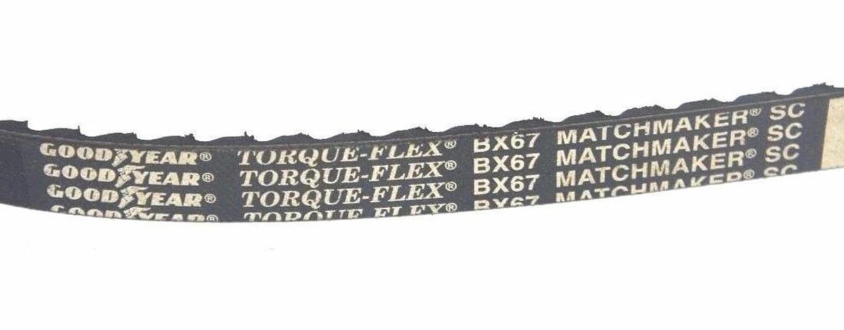 Used LOT OF 4 NEW GOODYEAR BX67 TORQUE-FLEX MATCHMAKER SC BELTS 66" WD X 70" LG