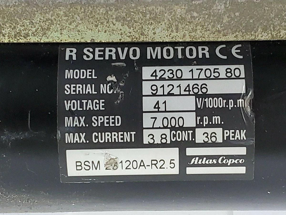 Used LOT OF 2 ATLAS-COPCO BSM 28120A-R2.5 NUTRUNNERS W/ QMR62-32-RT QMR6232TXD5H