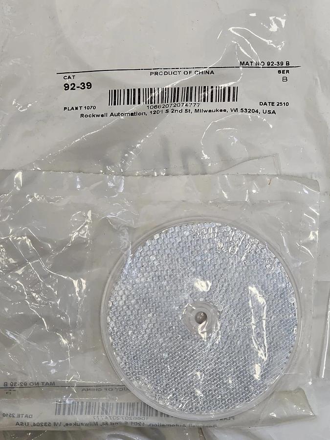 Used LOT OF 11 NEW ALLEN BRADLY 92-39 REFLECTORS 3'' DIA CENTER MOUNT SER. B