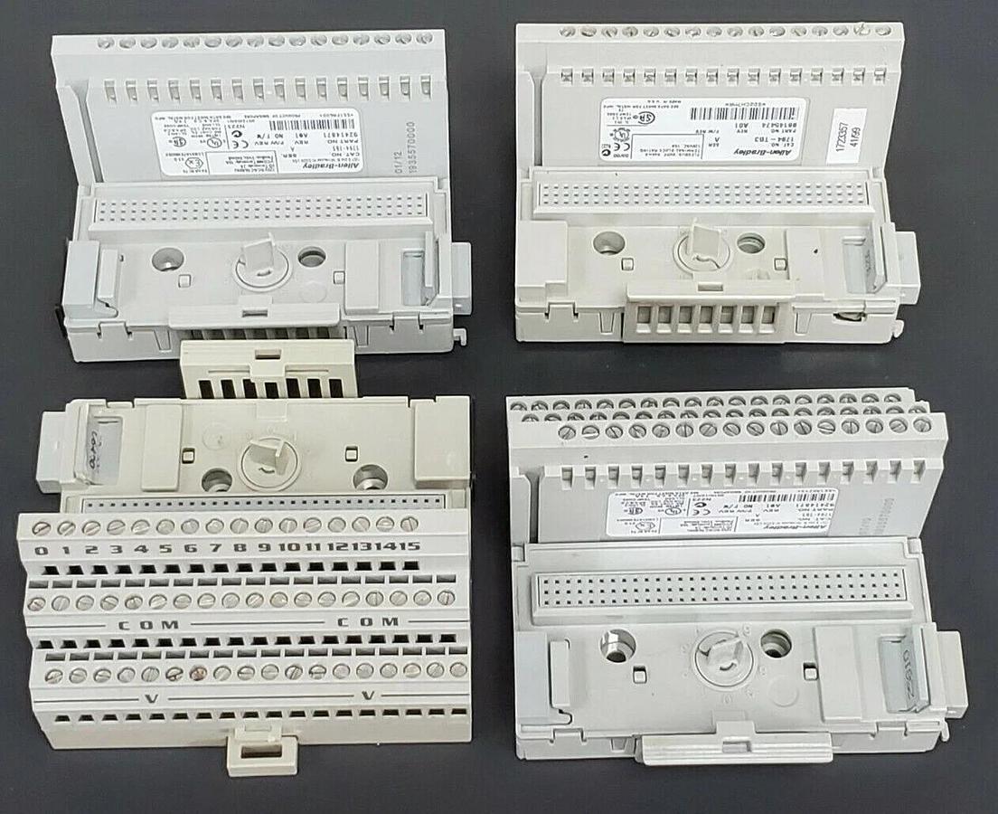 Used LOT OF 4 ALLEN BRADLEY 1794-TB3 TERMINAL BASES 1794TB3 SER. A REV. A01