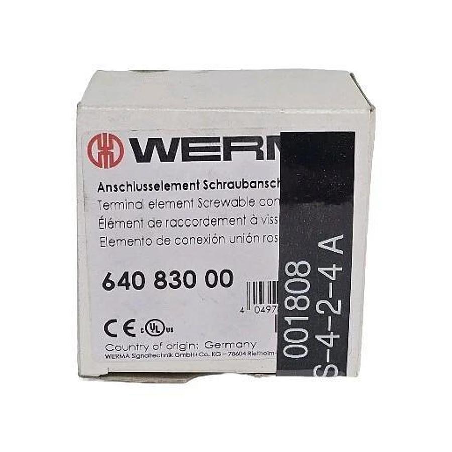 Used NIB WERMA 640.830.00 TUBE MOUNT TERMINAL ELEMENT 64083000