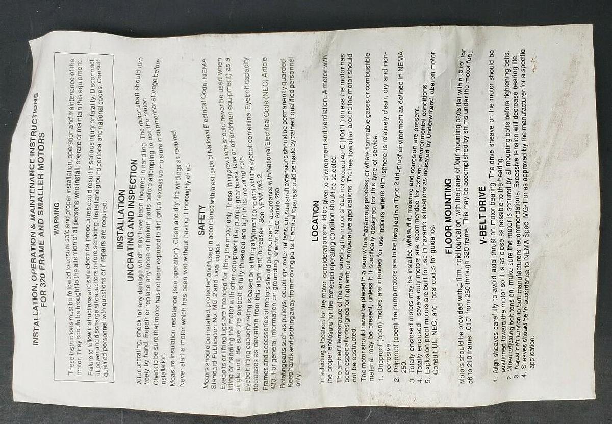 Used NEW MARCH MARATHON ELECTRIC 0155-0185-1000 CFR PUMP MOTOR 7QM182TCFR5501-AA-P