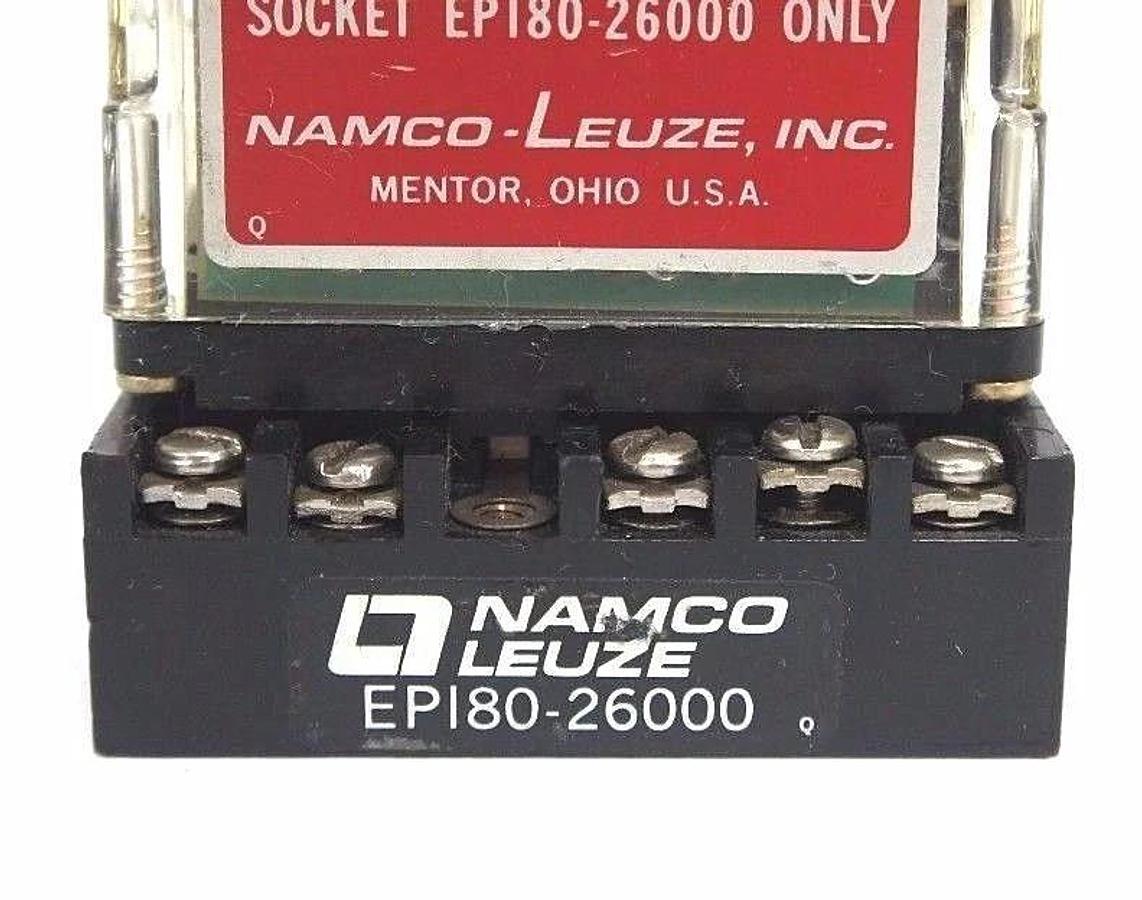 Used NAMCO LEUZE EP150-11000B PHOTOELECTRIC CONTROL MODULE W/ EP180-26000 BASE
