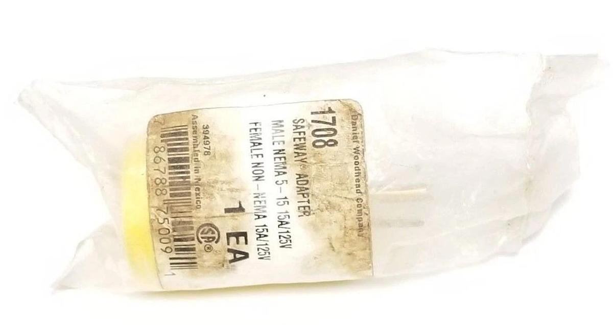 Used NEW BRAD HARRISON WOODHEAD 1708 SAFEWAY ADAPTER