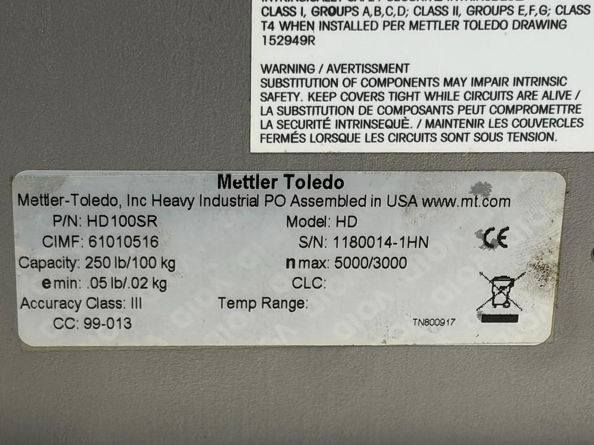 Used Mettler Toledo HD100SR Heavy Industrial 250 lb Bench Scale Base Stainless