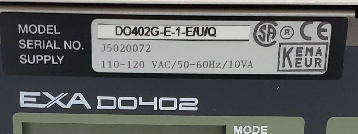 Used YOKOGAWA DO402G-E-1-E/U/Q EXA DO402 DISSOLVED OXYGEN ANALYZER DO402GE1EUQ