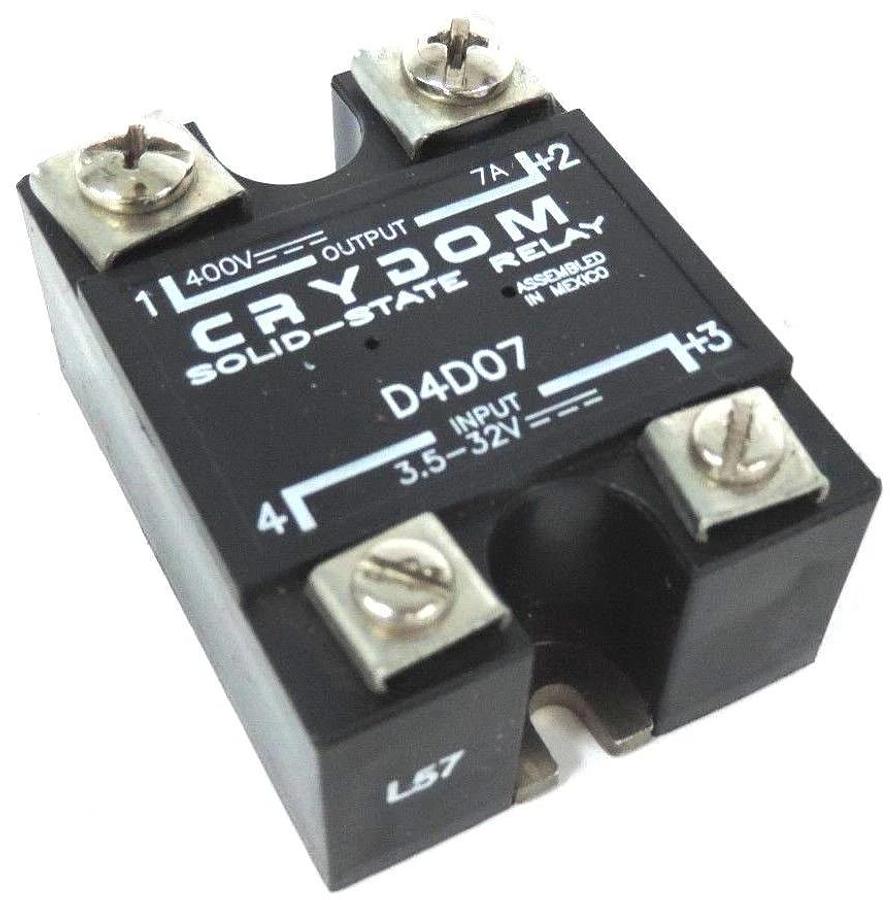 Used CRYDOM D4D07 SOLID STATE RELAY 7A 400V PANEL MOUNT