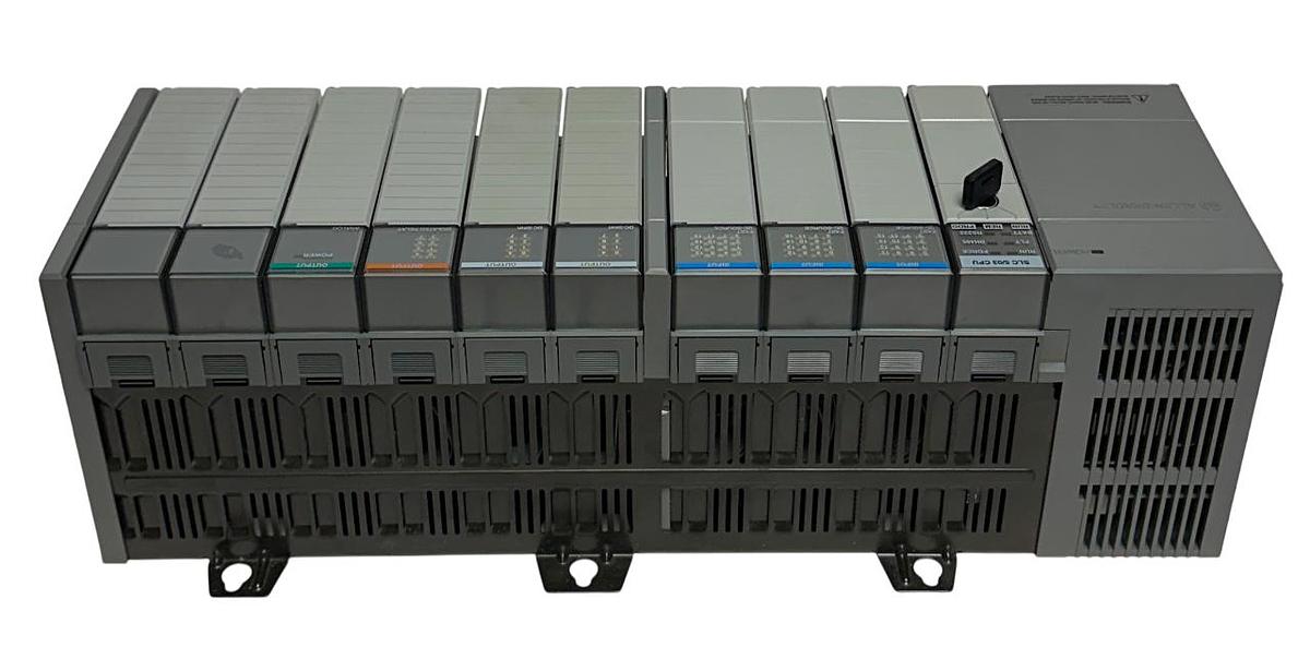 Used COMPLETE ALLEN BRADLEY SLC 500 5/03 PROGRAMMABLE CONTROLLER 10-SLOT CHASSIS USNP