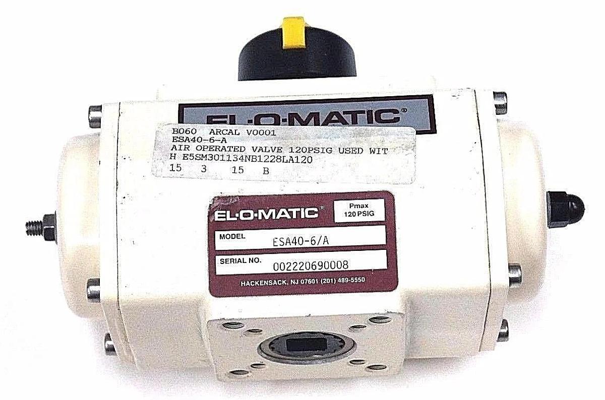 NEW EL-O-MATIC ESA40-6/A PNEUMATIC ACTUATOR SPRING RETURN 120PSIG ELOMATIC