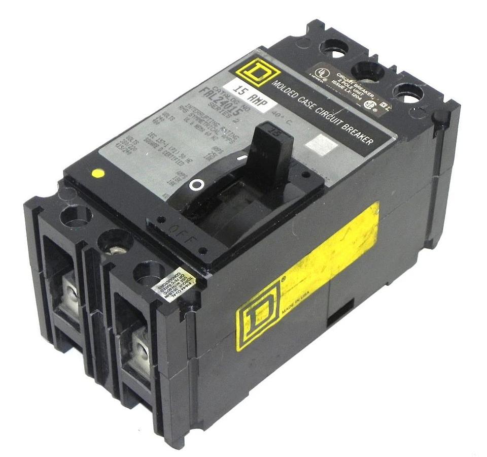 Used SQUARE D FAL24015 SERIES 2 CIRCUIT BREAKER 15 AMP