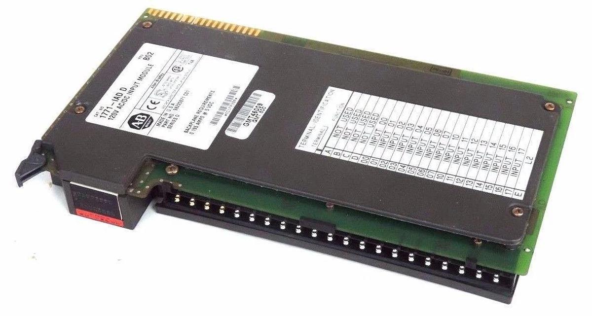 Used ALLEN BRADLEY 1771-IAD/D INPUT MODULE REV. B02 P/N 96220671 C01 SERIES D
