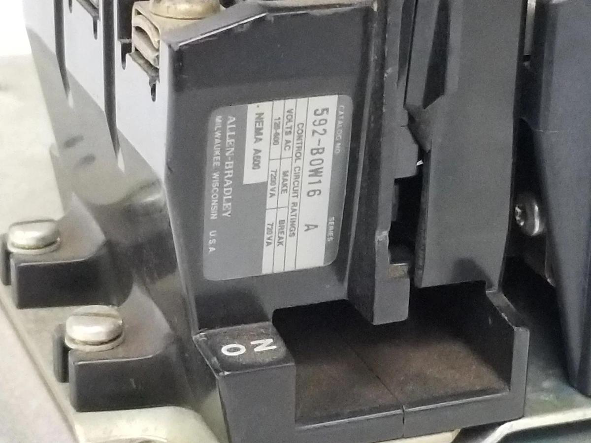 Used ALLEN BRADLEY 505-BOD STARTER SER. C SIZE 1 W/ (2) 595-AB SWITCHES & (2) CB236