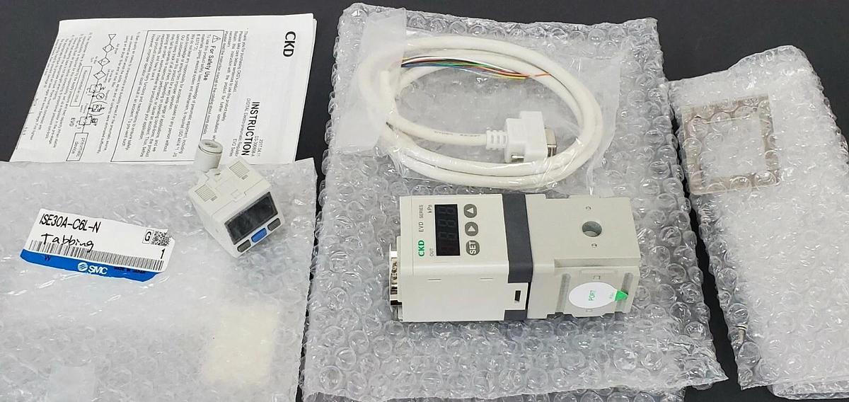 Used NIB CKD EVD-1500-208SN-C1L1-3 DIGITAL ELECTRO PNEUMATIC REGULATOR ISE30A-C6L-N