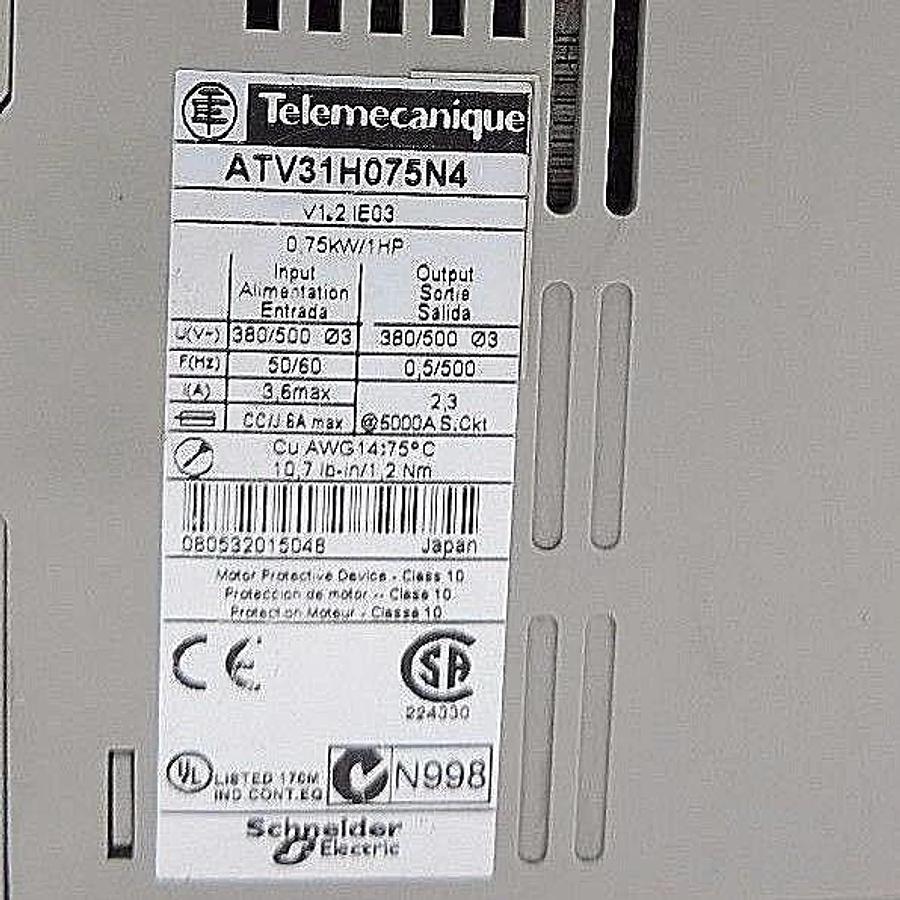 Used TELEMECANIQUE ATV31H075N4 ALTIVAR SPEED DRIVE 0,75KW, 1HP, 380/500V