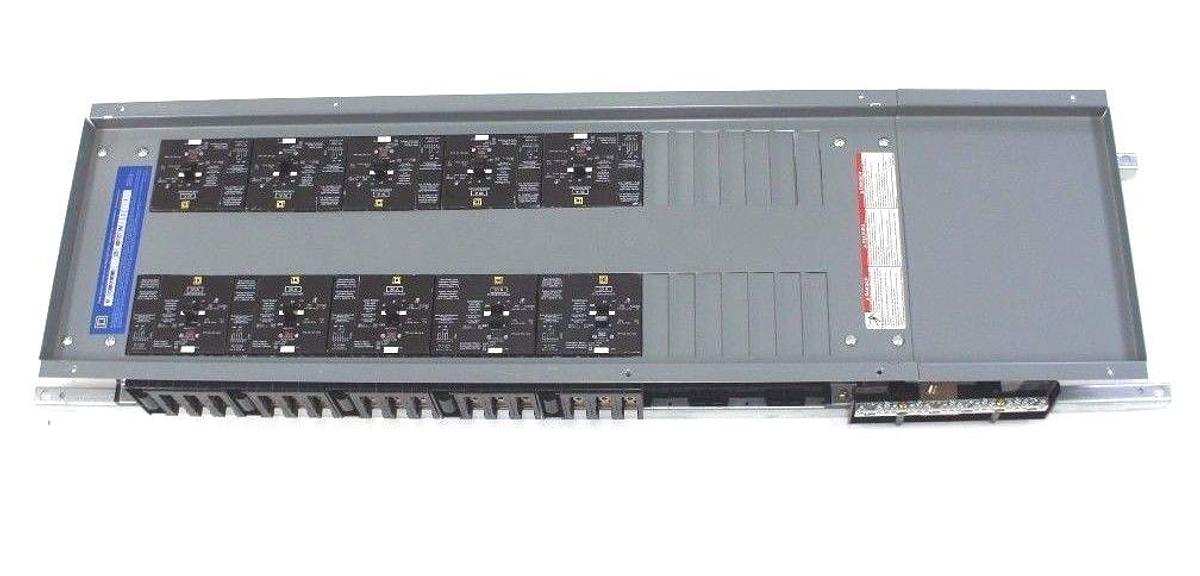 Used NIB SQUARE D 12240051410010001 NF PANELBOARD 3P 225A W/ 10 EDB34030AABA BREAKERS