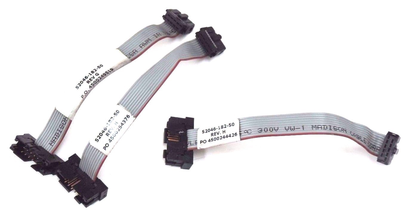 Used LOT OF 3 SQUARE D BELDEN 52046-182-50 RIBBON CABLES REV. H, G, 5204618250